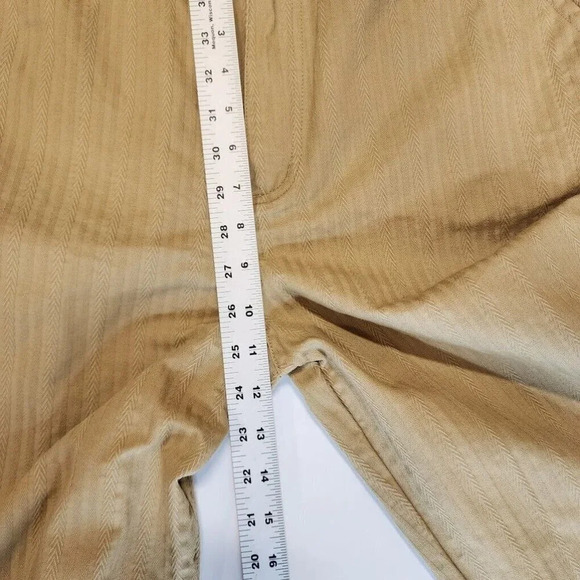 The Territory Ahead Women's Vintage Cotton Striped Tan Pants Size 14 - Picture 8 of 9